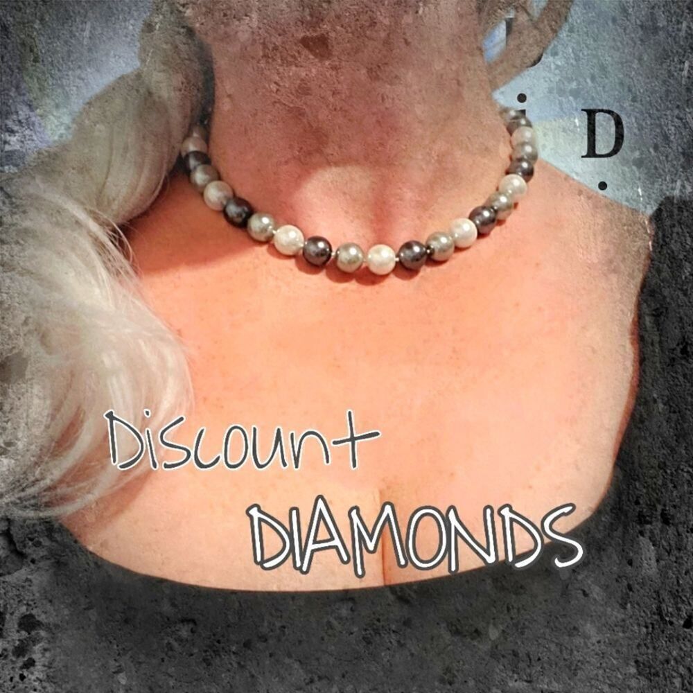 Tri Color 10mm South Sea Shell Pearls Necklace Light Gray Dark Gray & Silver